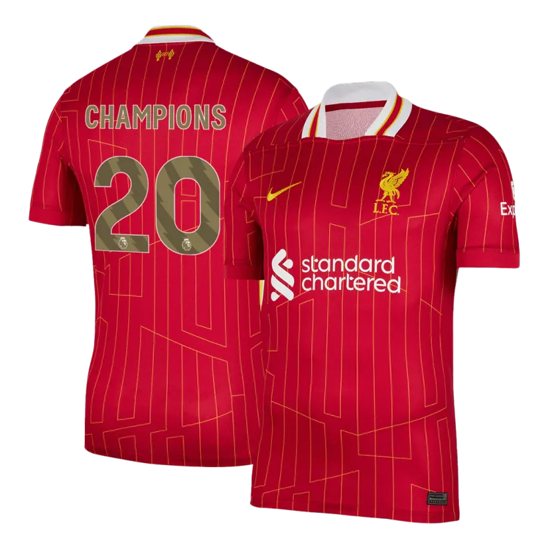 CHAMPIONS #20 Liverpool Home Soccer Jersey 2024/25