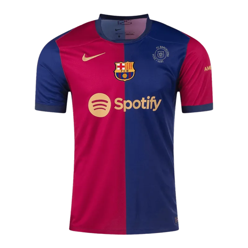 Barcelona Home Soccer Jersey 2024/25   125th Anniversary