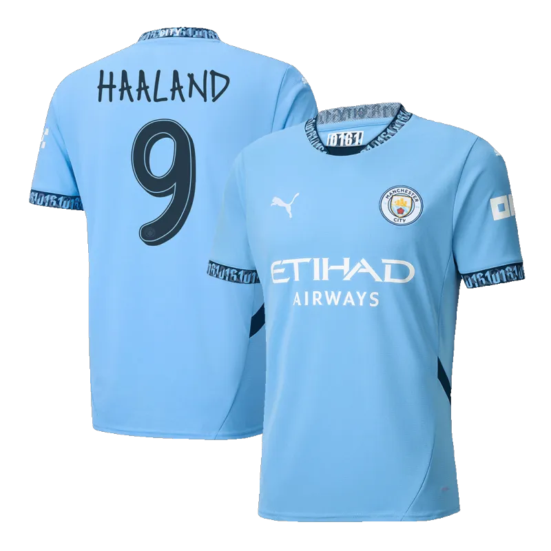 HAALAND #9 Manchester City Home Soccer Jersey 2024/25   UCL