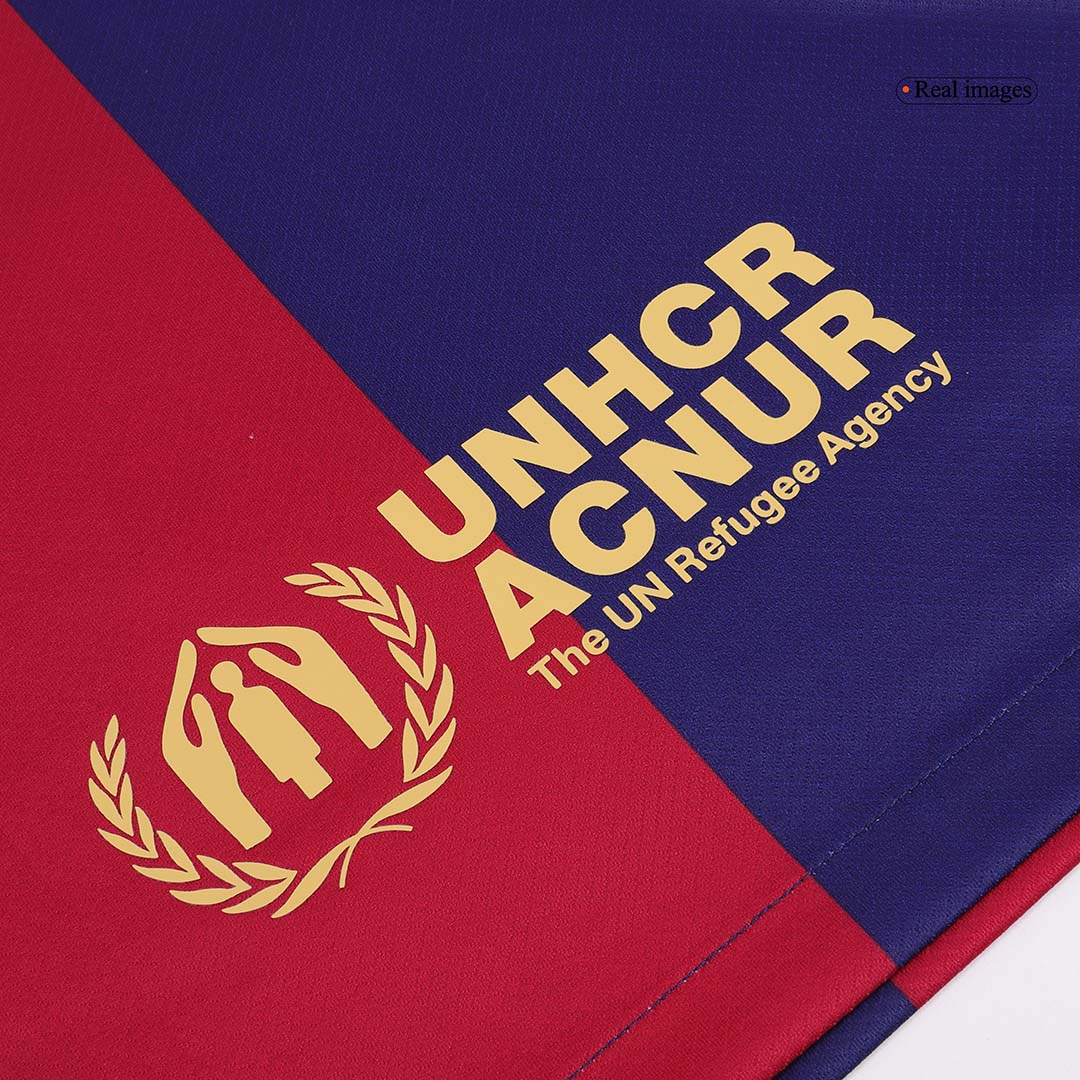 LAMINE YAMAL #19 Barcelona Home Soccer Jersey 2024/25   Spotify Logo Without Text