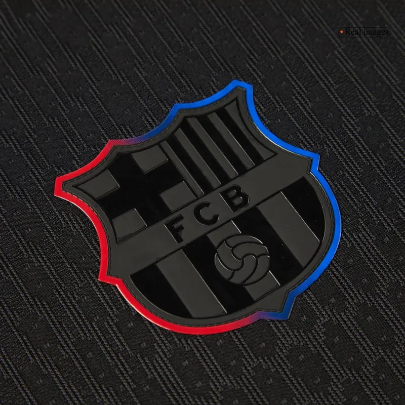 RAPHINHA #11 Barcelona Away Authentic Soccer Jersey 2024/25   UCL (Spotify Logo Without Text)