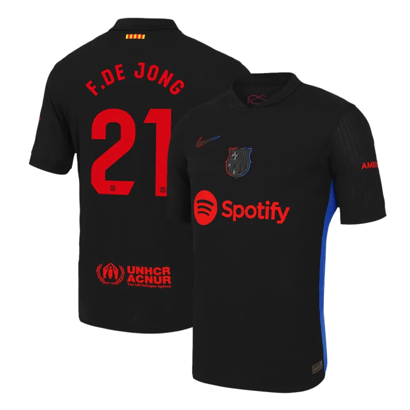 F.DE JONG #21 Barcelona Away Authentic Soccer Jersey 2024/25