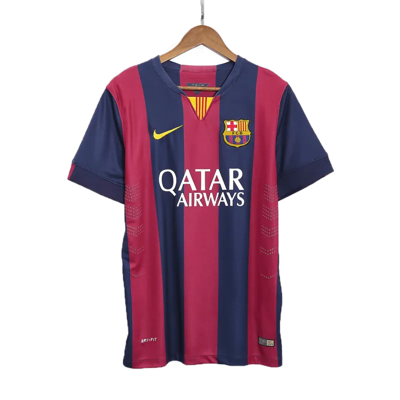 Vintage Soccer Jersey SUÁREZ #9 Barcelona Home 2014/15