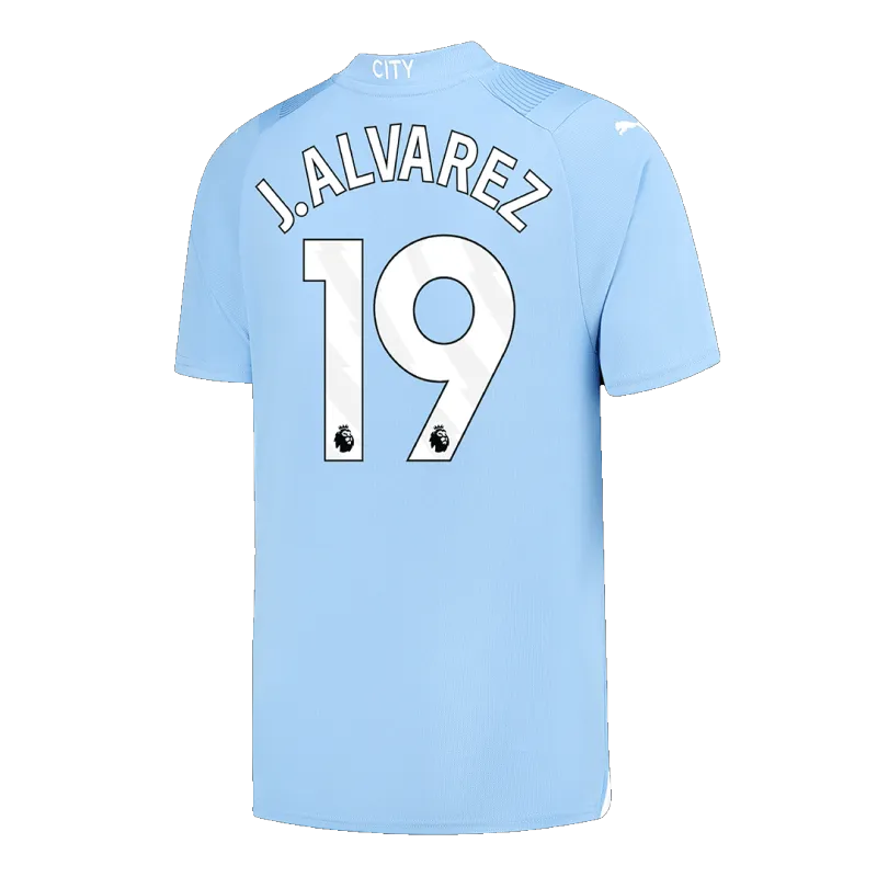 J.ALVAREZ #19 Manchester City Home Soccer Jersey 2023/24