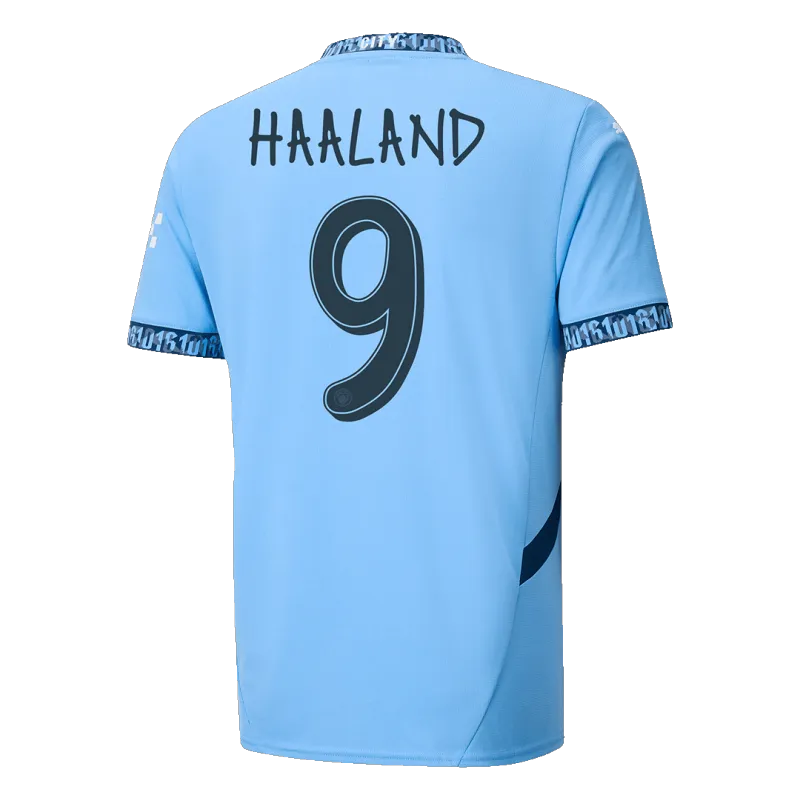 HAALAND #9 Manchester City Home Soccer Jersey 2024/25   UCL