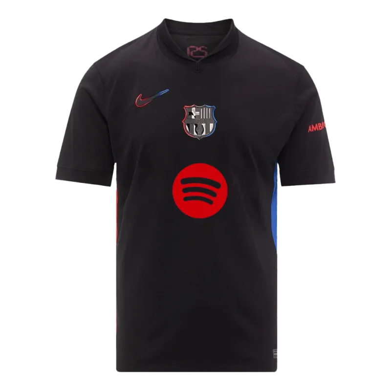 RAPHINHA #11 Barcelona Away Soccer Jersey 2024/25   UCL (Spotify Logo Without Text)