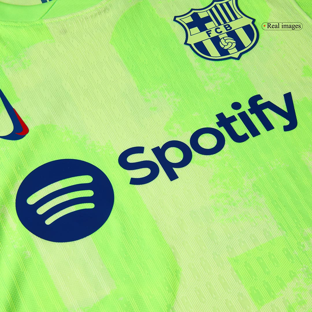 LAMINE YAMAL #19 Barcelona Third Away  Authentic Soccer Jersey 2024/25- UCL（Spotify Logo Without Text）