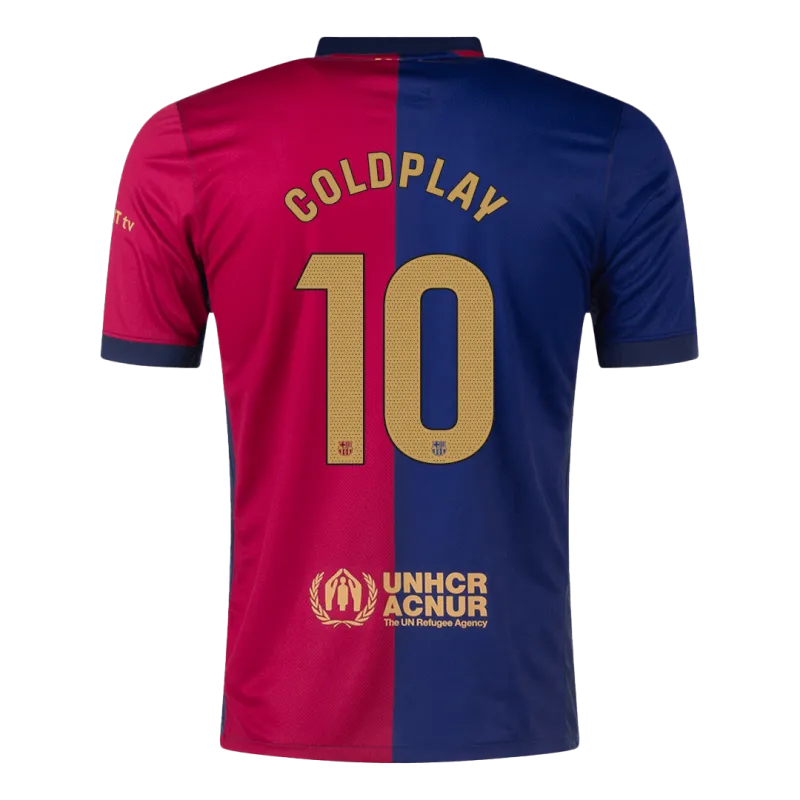 COLDPLAY #10 Barcelona Home Soccer Jersey 2024/25