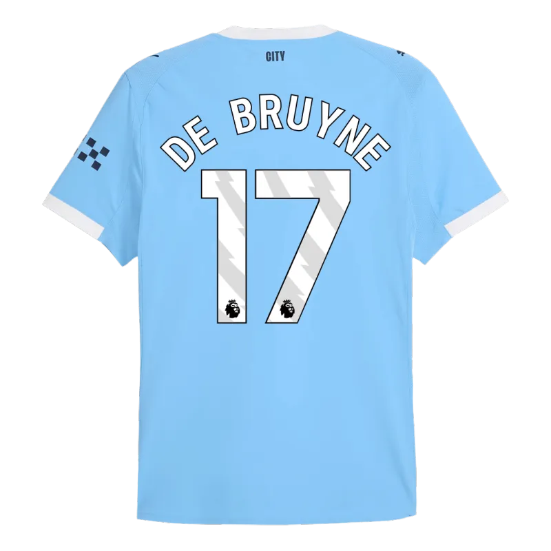 DE BRUYNE #17 Manchester City Home Authentic Soccer Jersey 2025/26