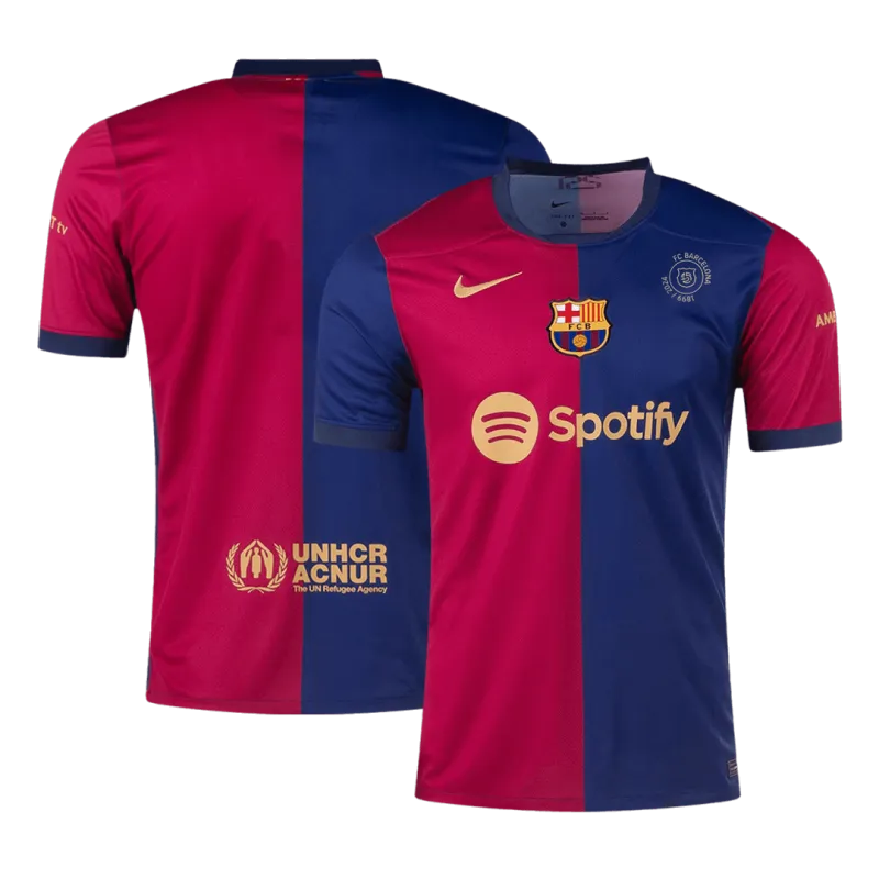 Barcelona Home Soccer Jersey 2024/25   125th Anniversary