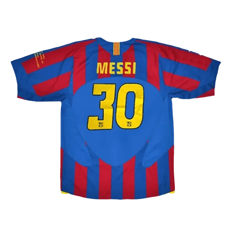Vintage Soccer Jersey MESSI #30 Barcelona Home 2005/06   UCL Final