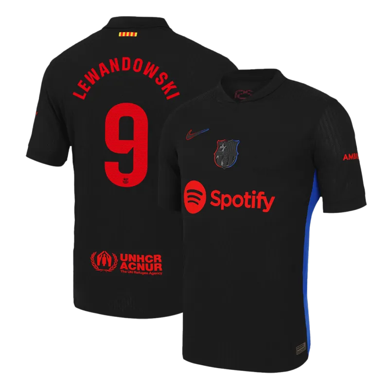 LEWANDOWSKI #9 Barcelona Away Authentic Soccer Jersey 2024/25