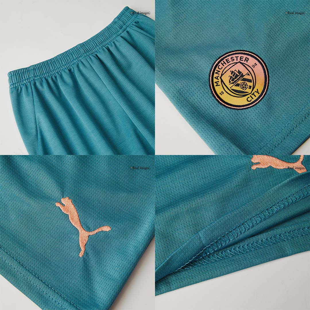 Manchester City Fourth Away Kids Soccer Jerseys Kit 2024/25- Definitely City (UCL)