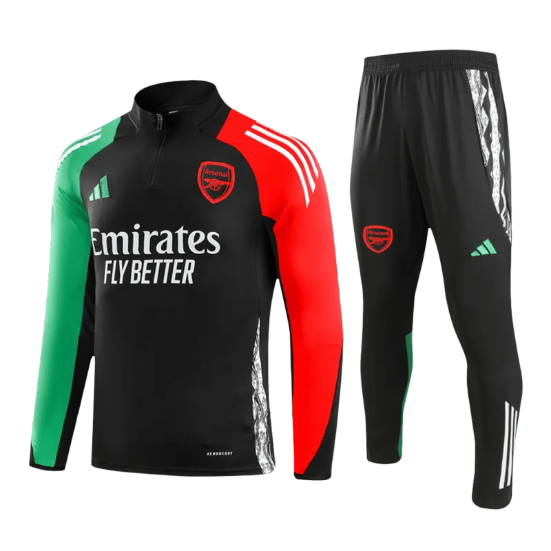 Arsenal 1/4 Zip Tracksuit 2024/25 Kids Black
