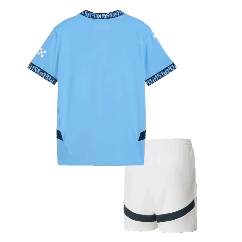 Manchester City Home Kids Soccer Jerseys Kit 2024/25