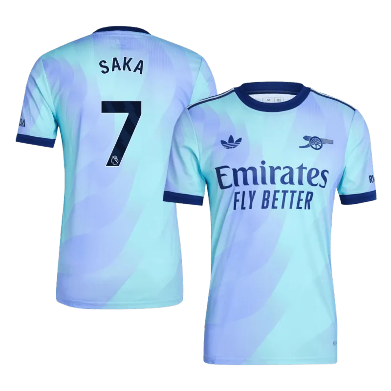 SAKA #7 Arsenal Third Away Authentic Soccer Jersey 2024/25
