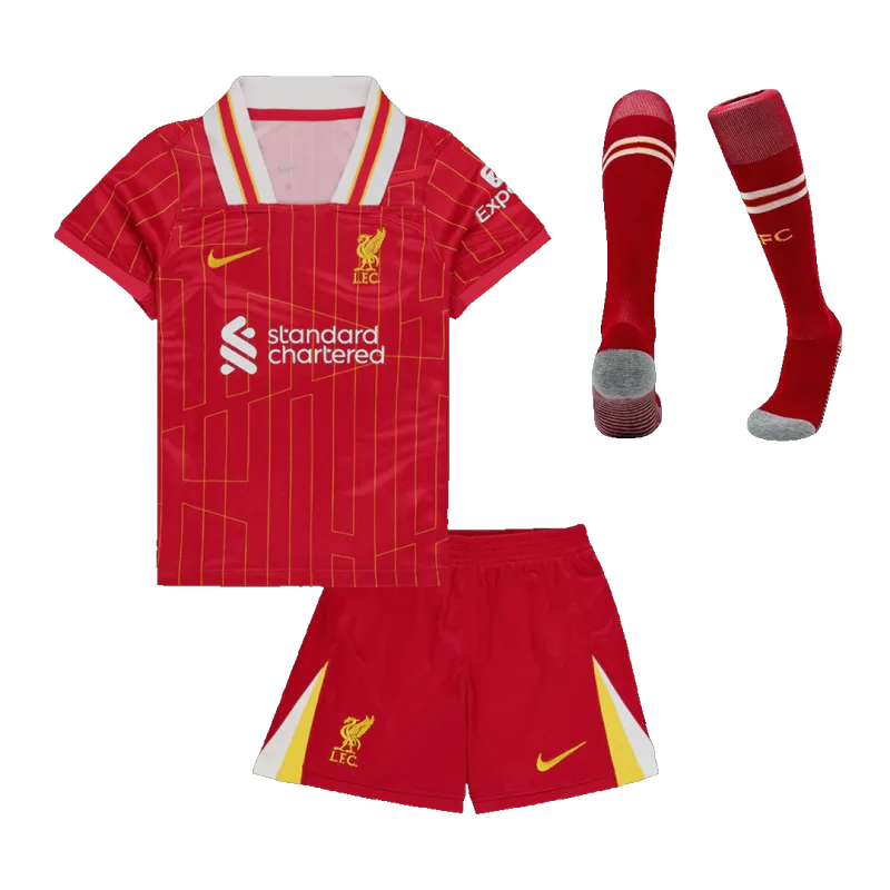 Liverpool Home Kids Soccer Jerseys Full Kit 2024/25