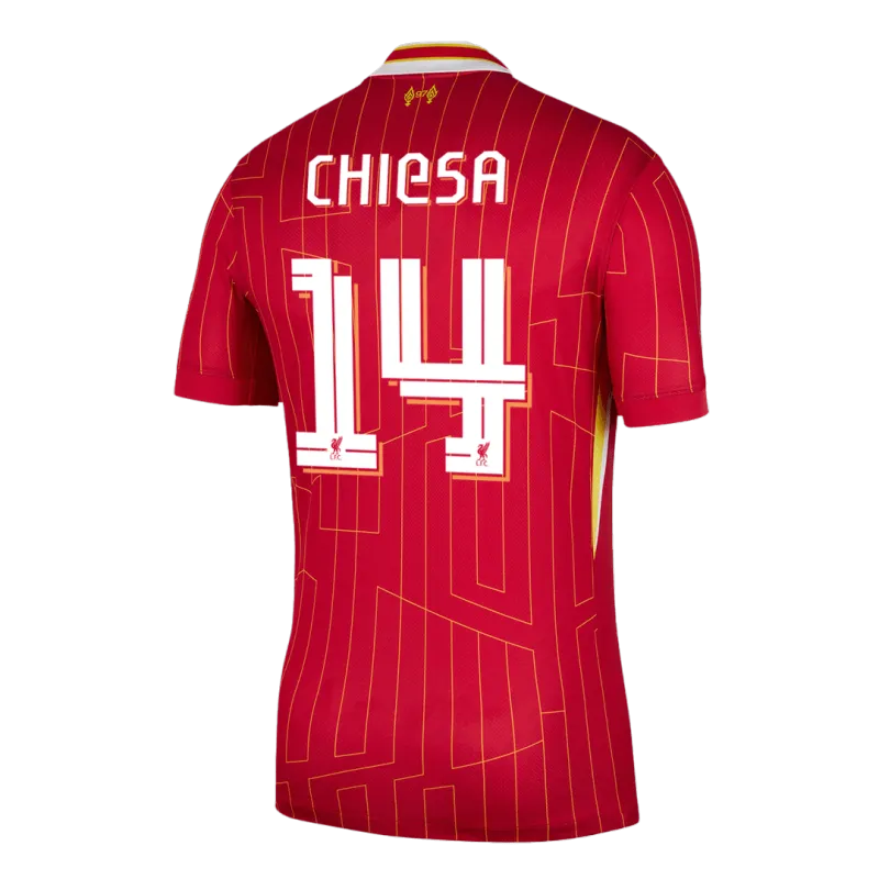 CHIESA #14 Liverpool Home Soccer Jersey 2024/25   UCL