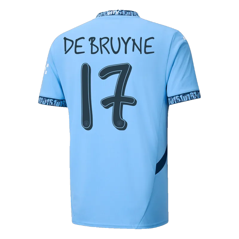 DE BRUYNE #17 Manchester City Home Soccer Jersey 2024/25   UCL