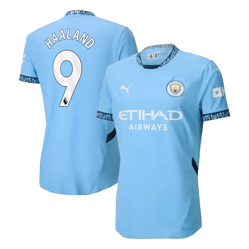HAALAND #9 Manchester City Home Authentic Soccer Jersey 2024/25