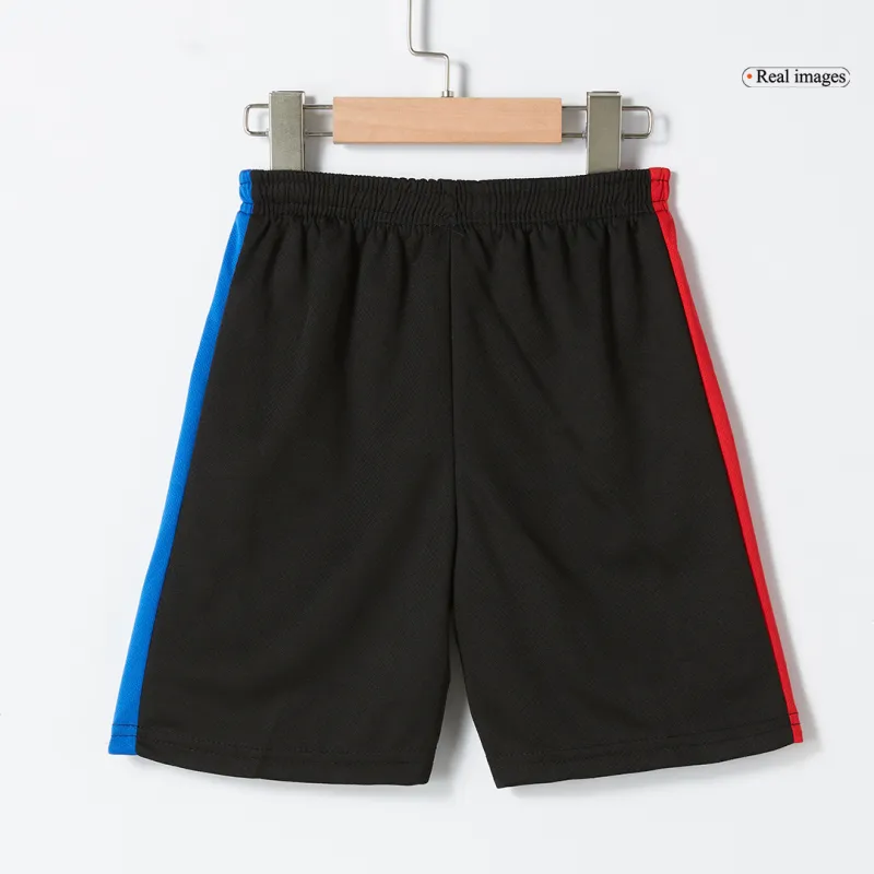 Barcelona Away Kids Soccer Jerseys Kit 2024/25   Spotify Logo Without Text