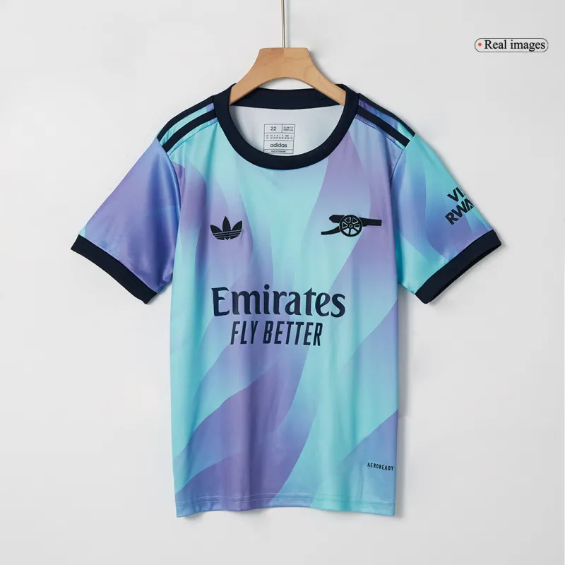 Arsenal Third Away Kids Soccer Jerseys Kit 2024/25