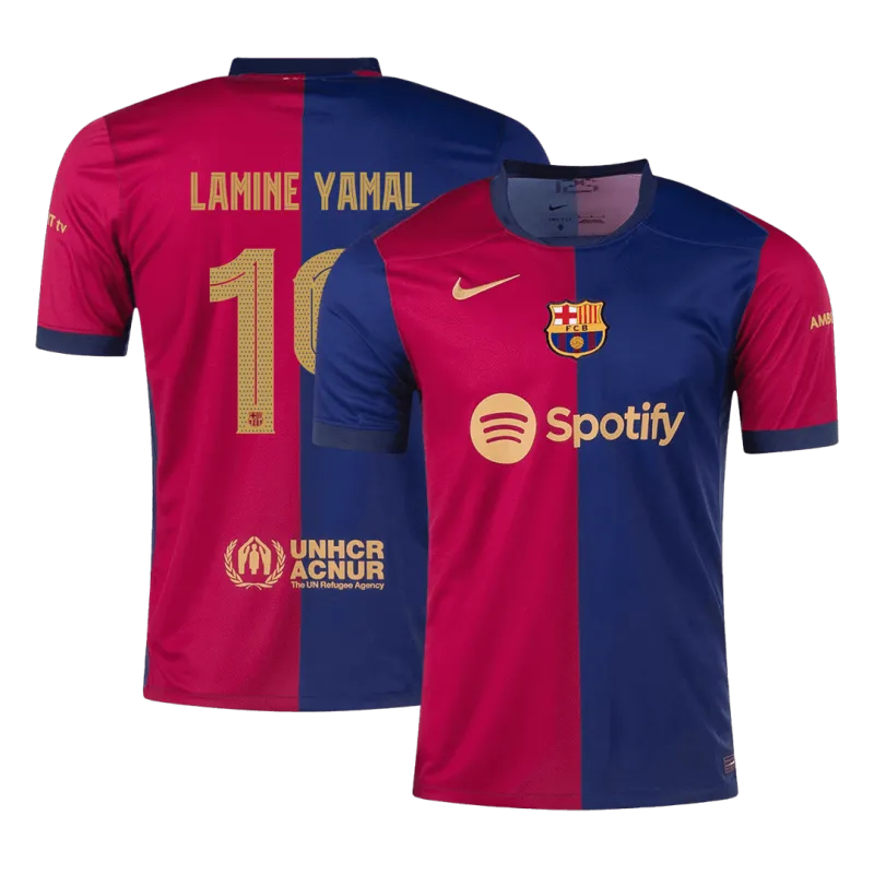 LAMINE YAMAL #19 Barcelona Home Soccer Jersey 2024/25   UCL