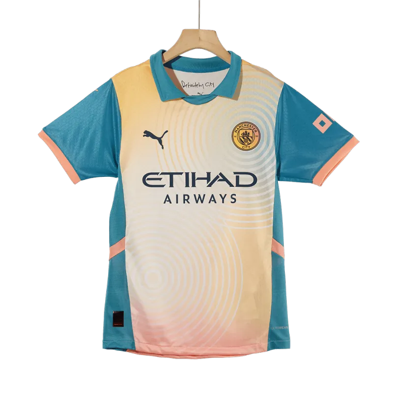 DE BRUYNE #17 Manchester City Fourth Away Authentic Soccer Jersey 2024/25   Definitely City