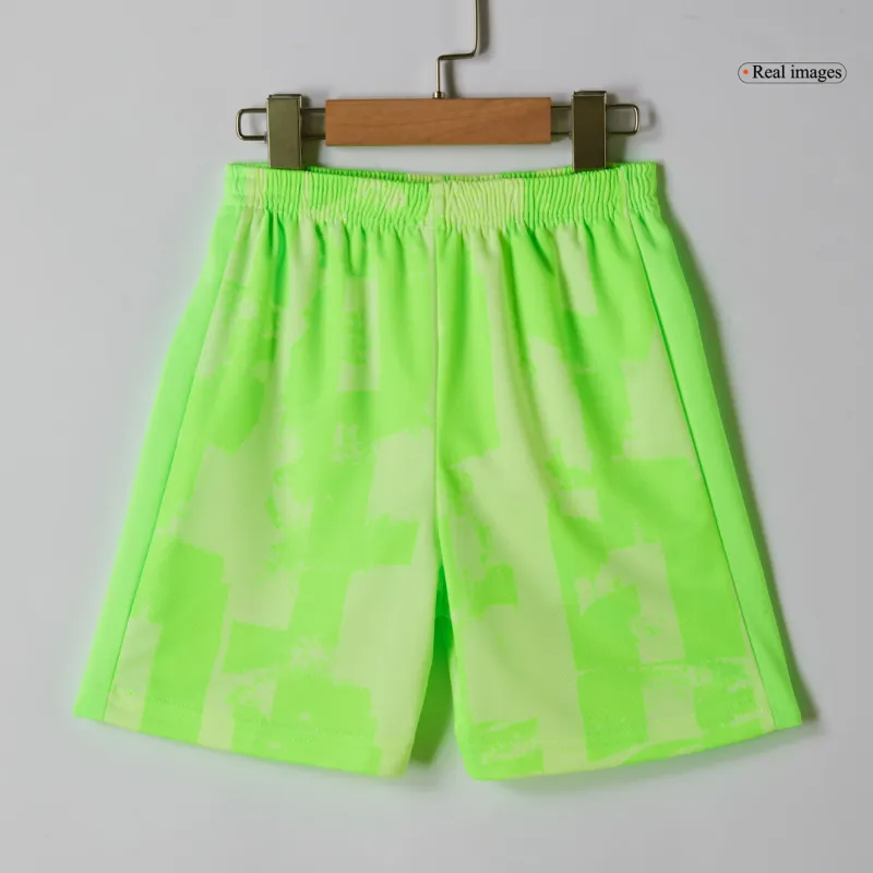 Barcelona Third Away Kids Soccer Jerseys Kit 2024/25   UCL (Spotify Logo Without Text)