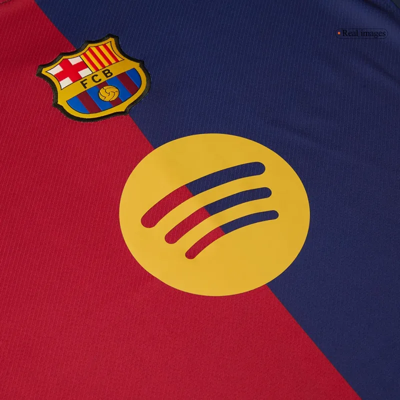 Barcelona Home Soccer Jersey 2024/25   125th Anniversary (Spotify Logo Without Text)