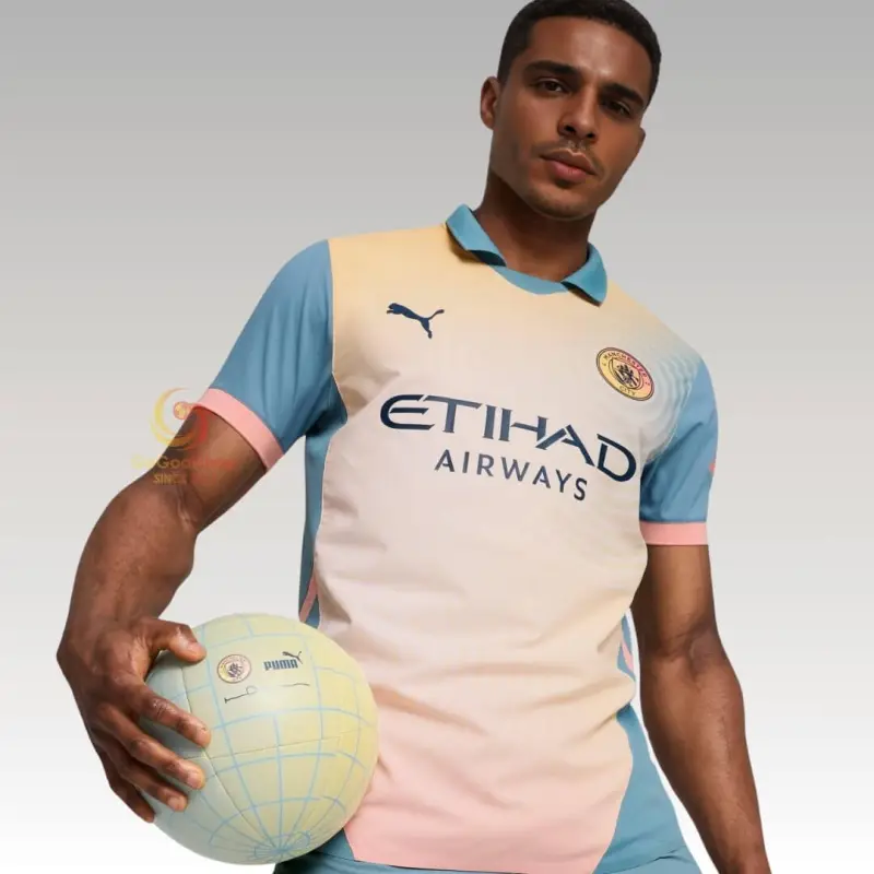 Manchester City Fourth Away Authentic Soccer Jersey 2024/25- Definitely City (UCL)
