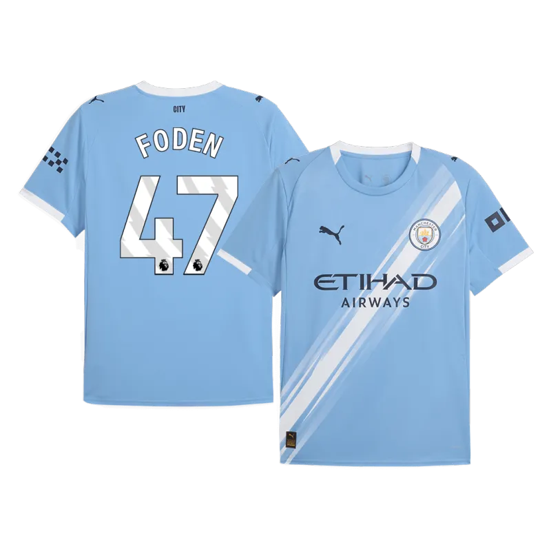 FODEN #47 Manchester City Home Soccer Jersey 2025/26