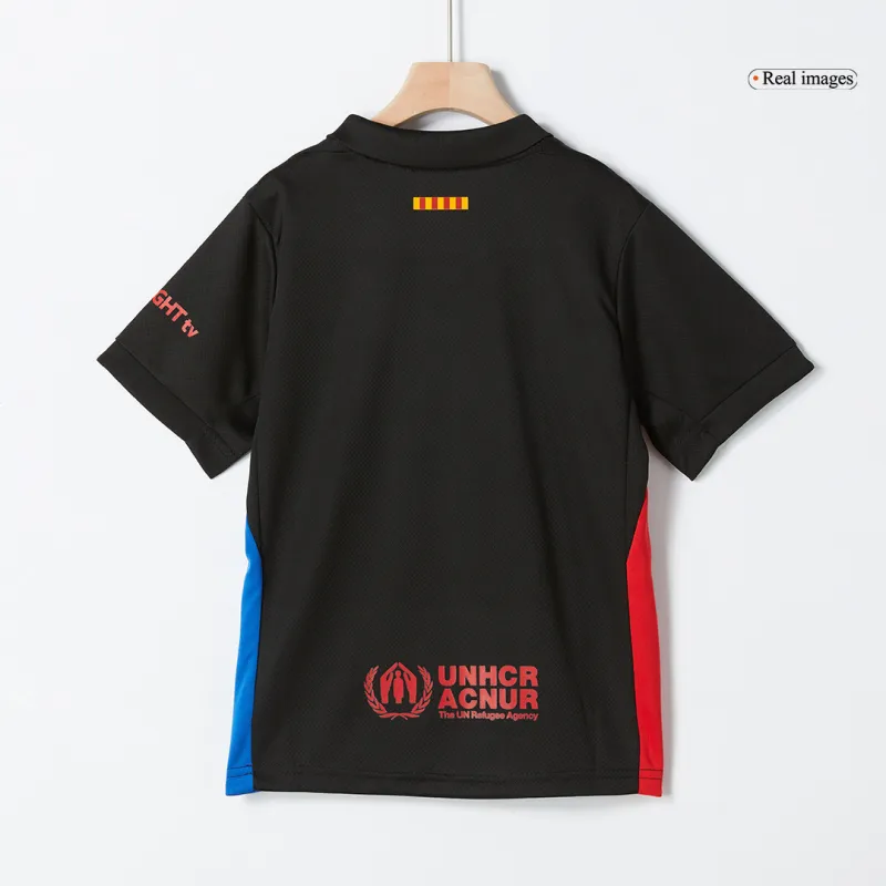 Barcelona Away Kids Soccer Jerseys Kit 2024/25