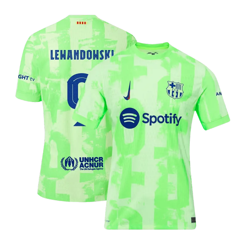 LEWANDOWSKI #9 Barcelona Third Away Authentic Soccer Jersey 2024/25   UCL