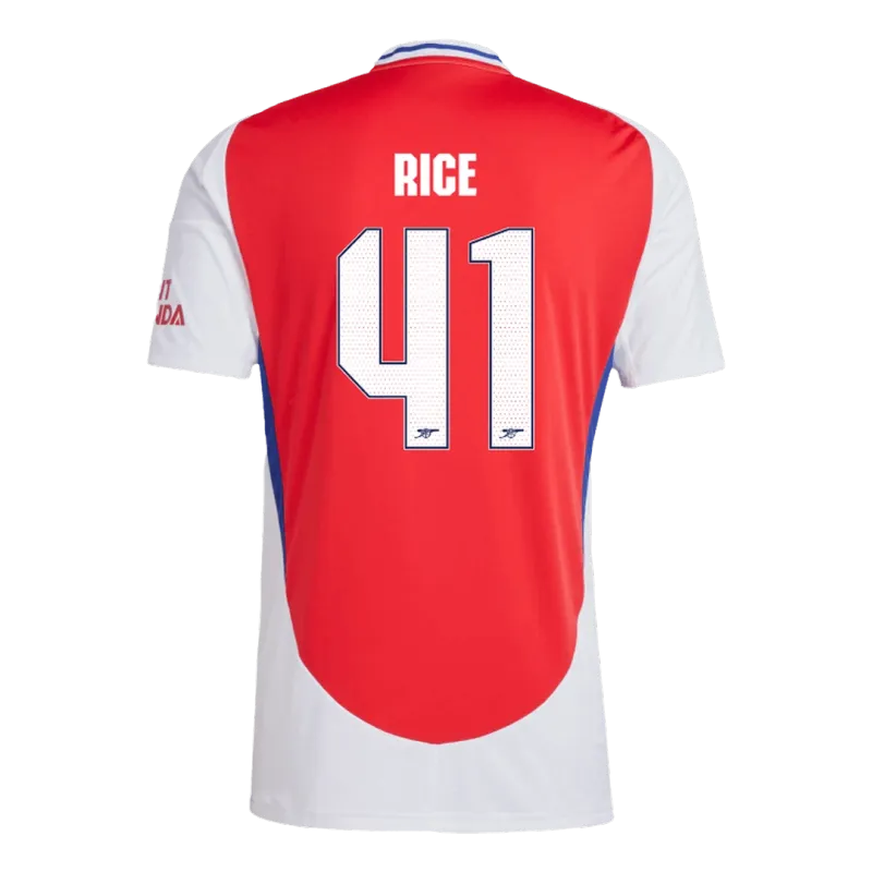 RICE #41 Arsenal Home Soccer Jersey 2024/25   UCL