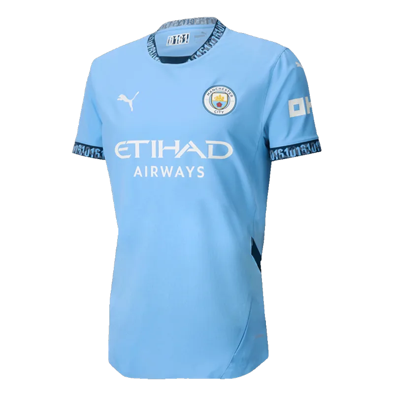 HAALAND #9 Manchester City Home Authentic Soccer Jersey 2024/25   UCL