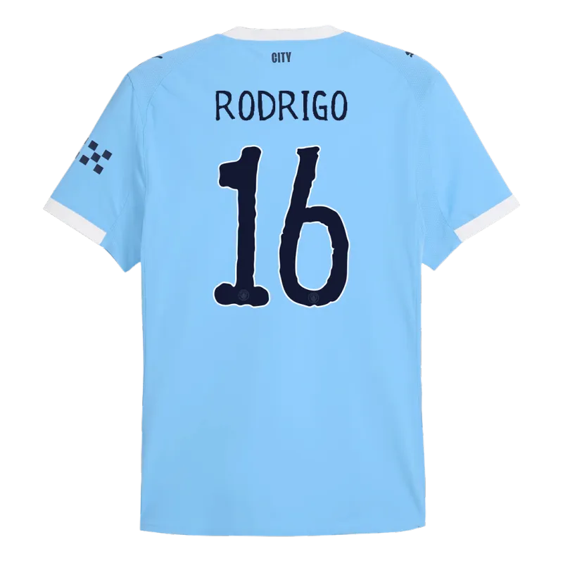 RODRIGO #16 Manchester City Home Authentic Soccer Jersey 2025/26   Club World Cup