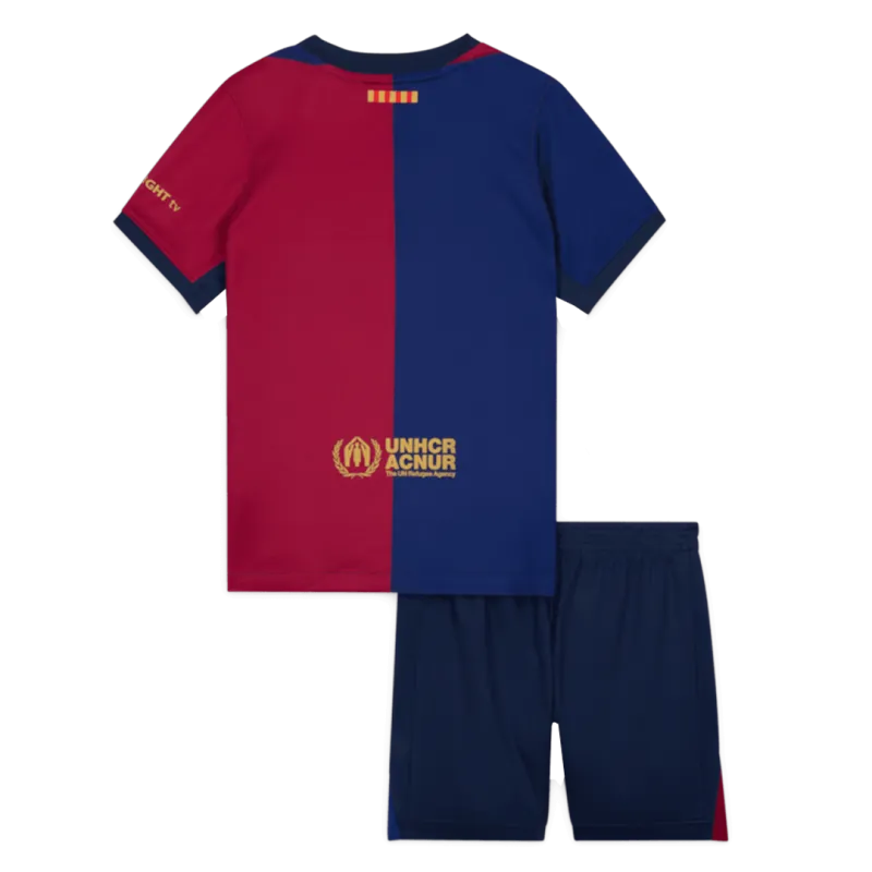 Barcelona Home Kids Soccer Jerseys Kit 2024/25   COLDPLAY