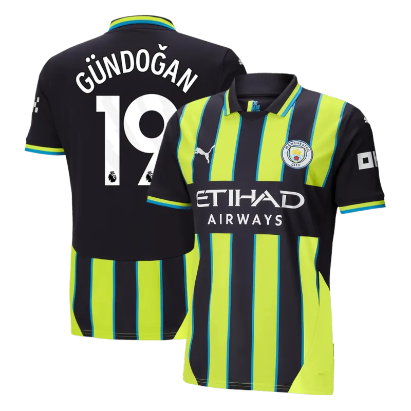 GÜNDOĞAN #19 Manchester City Away Soccer Jersey 2024/25