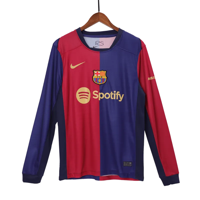 Barcelona Home Long Sleeve Soccer Jersey 2024/25