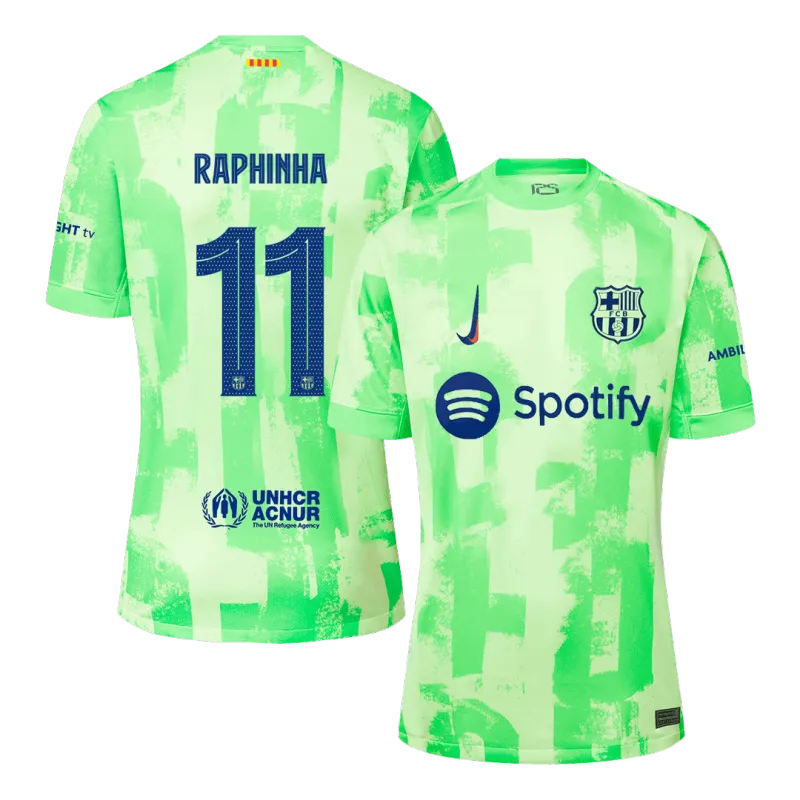RAPHINHA #11 Barcelona Third Away Soccer Jersey 2024/25- UCL