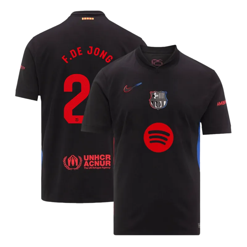 F.DE JONG #21 Barcelona Away Soccer Jersey 2024/25- Spotify Logo Without Text