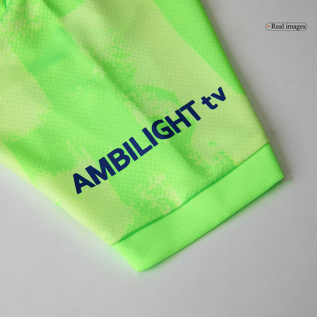 Barcelona Third Away Kids Soccer Jerseys Kit 2024/25   UCL (Spotify Logo Without Text)