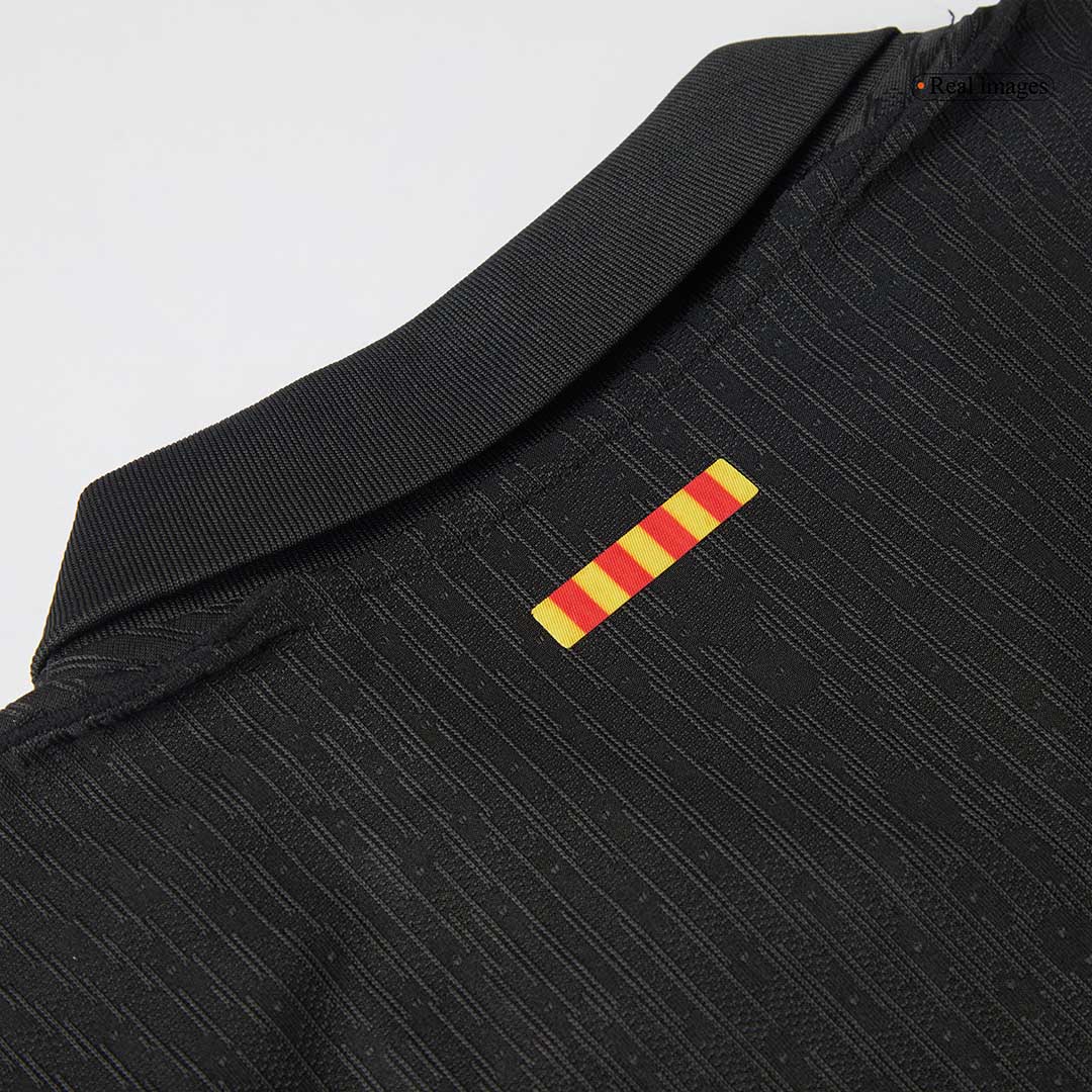 RAPHINHA #11 Barcelona Away Authentic Soccer Jersey 2024/25   UCL (Spotify Logo Without Text)