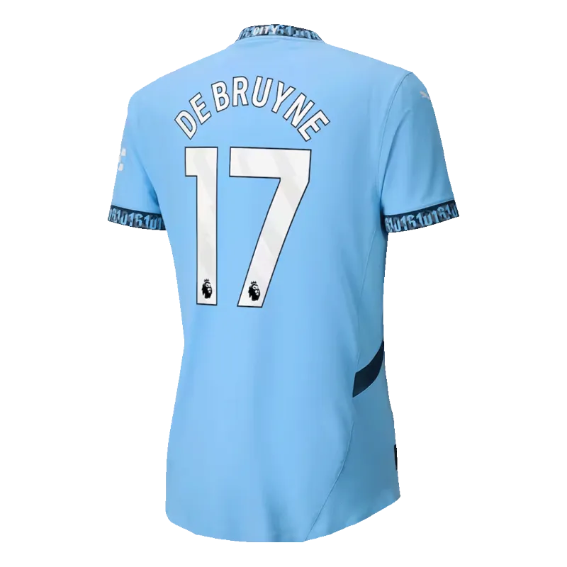 DE BRUYNE #17 Manchester City Home Authentic Soccer Jersey 2024/25