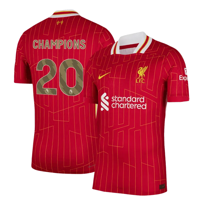 CHAMPIONS #20 Liverpool Home Authentic Soccer Jersey 2024/25