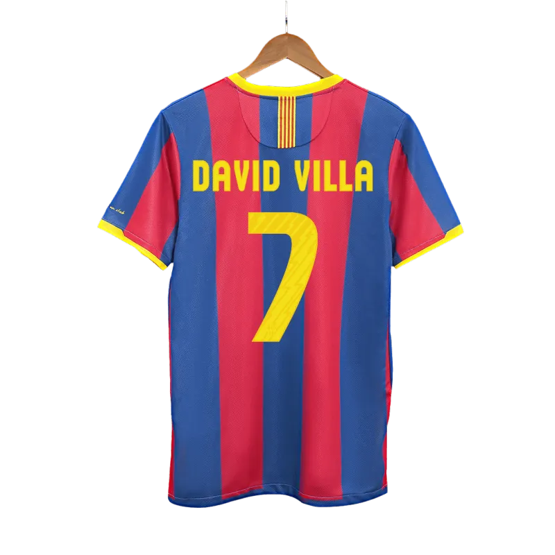 Vintage Soccer Jersey DAVID VILLA #7 Barcelona Home 2010/11