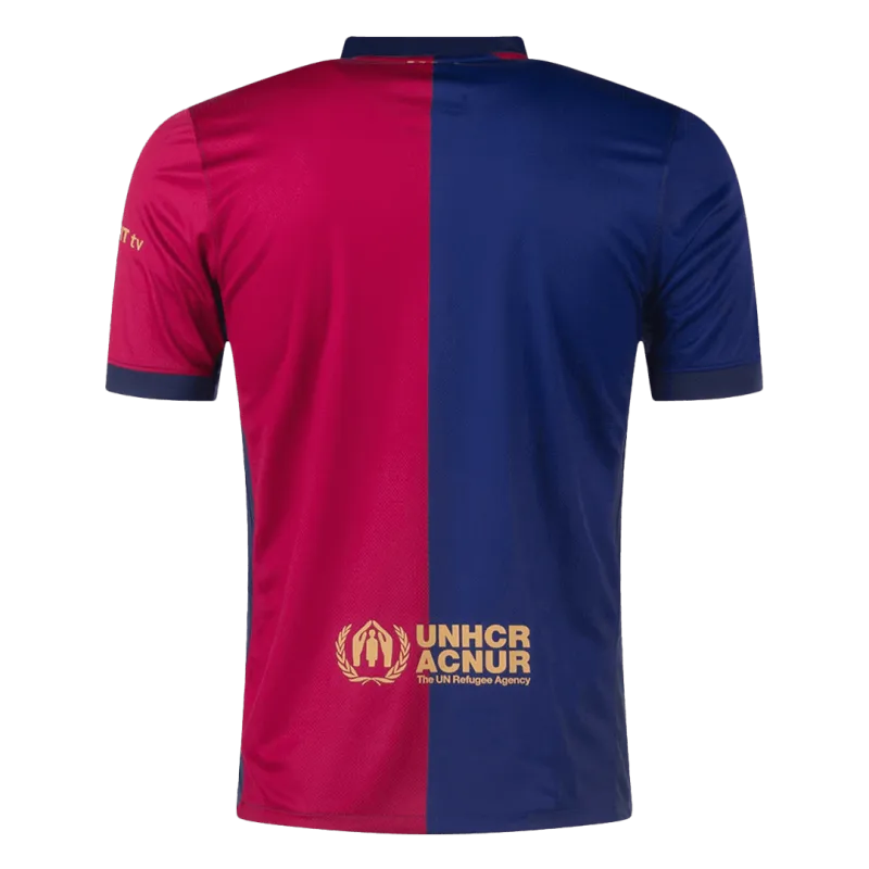 Barcelona Home Soccer Jersey 2024/25   125th Anniversary (Spotify Logo Without Text)