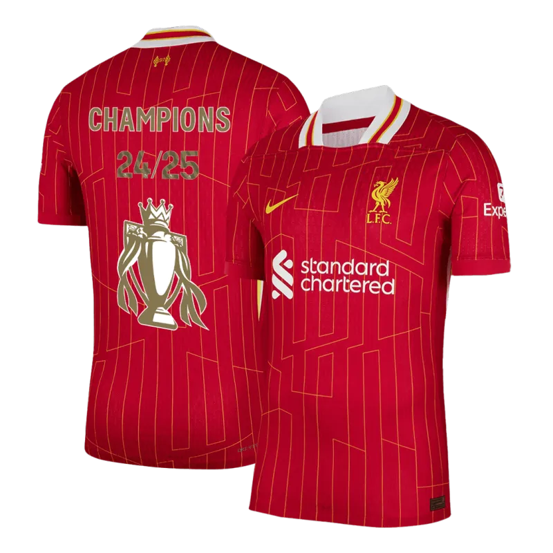 Liverpool Home Authentic Soccer Jersey 2024/25 CHAMPIONS 24/25