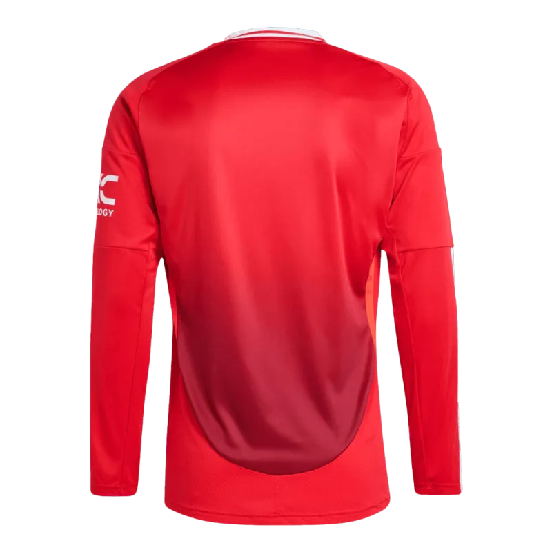 Manchester United Home Long Sleeve Soccer Jersey 2024/25